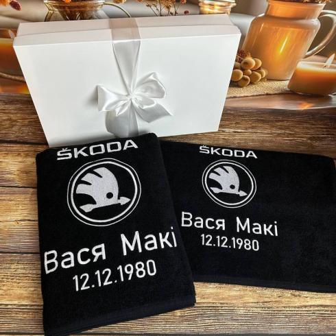 Рушник "Škoda, Вася Макі", розмір 70*140 см, щільність 500 г/м2