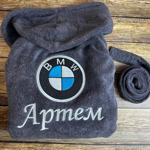 Халат махровий з вишивкою 