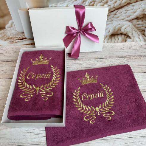 Рушник іменний "Сергій", розмір 50*90 см, щільність 500 г/м2