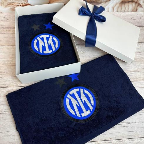 Рушник "Інтер Мілан", розмір 50*90 см, щільність 450 г/м2