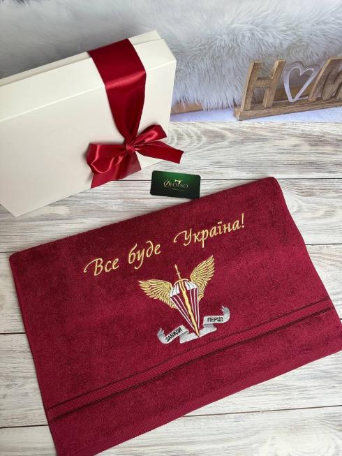 Рушник "ДШВ ЗСУ", розмір 50*90, щільність 400 г/м2