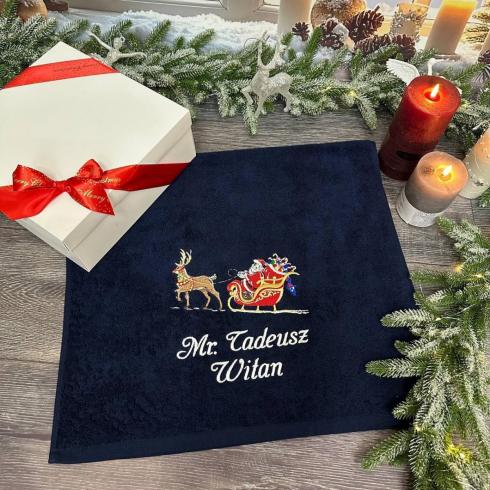Рушник новорічний "Mr. Tadeusz Witan", розмір 50*90 см, щільність 450 г/м2
