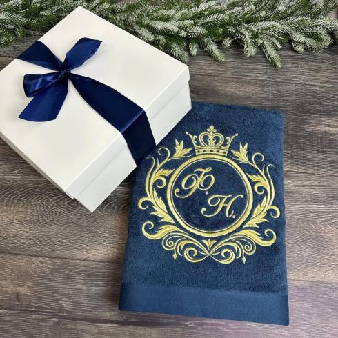 Рушник "L. M.", розмір 70*140 см, щільність 400 г/м2