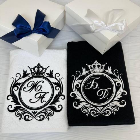 Рушник "L. M.", розмір 70*140 см, щільність 400 г/м2