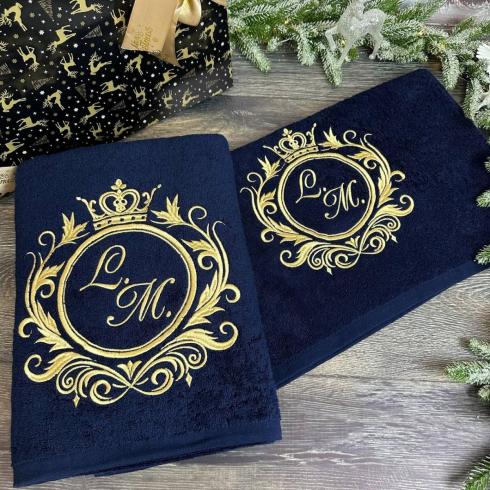 Рушник "L. M.", розмір 70*140 см, щільність 450 г/м2