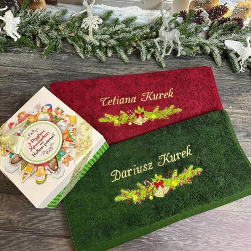 Рушники "З Різдвом Христовим та Новим Роком", розмір 70*140 см, щільність 400 г/м2