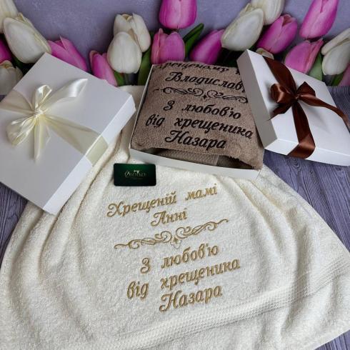 Рушник для хрещених, розмір 70*140, щільність 500 г/м2